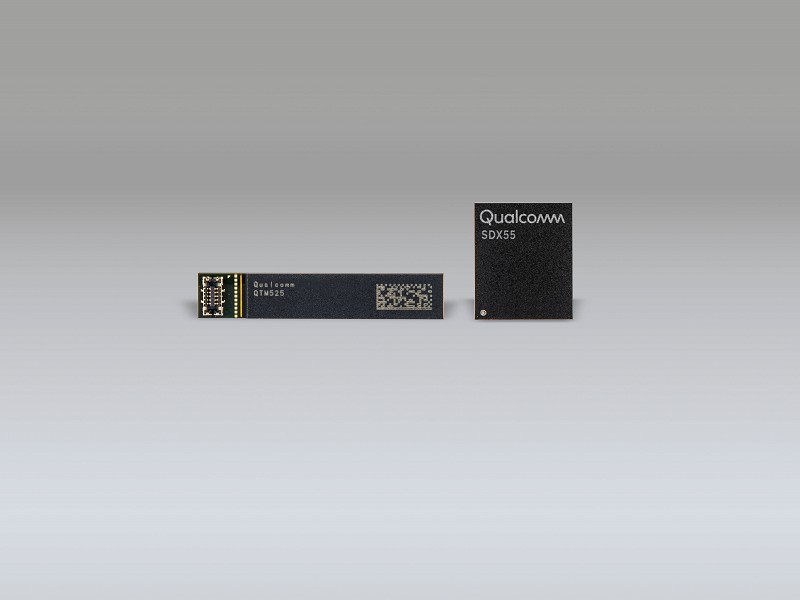 圖1 高通Snapdragon X55 5G數據機及高通QTM525毫米波天線模組外觀